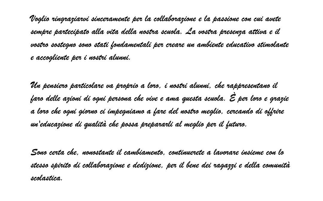 LETTERA APERTA ALLA COMUNITA’ SCOLASTICA