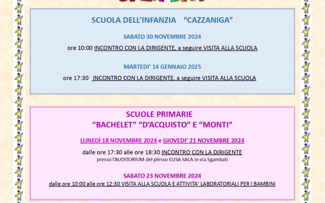 E’ ora di Open Day!